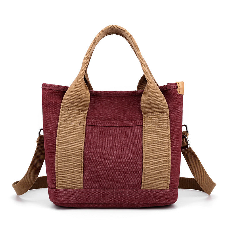 trendy all match simple fashion korean style large capacity commute leisure canvas bag