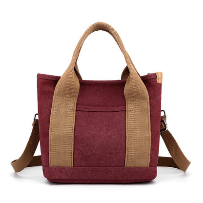trendy all match simple fashion korean style large capacity commute leisure canvas bag