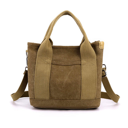 trendy all match simple fashion korean style large capacity commute leisure canvas bag