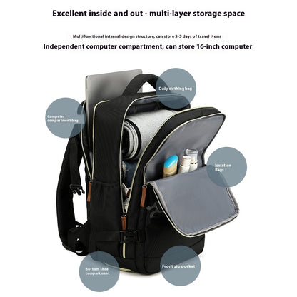 large capacity mens backpack lightweight short trip