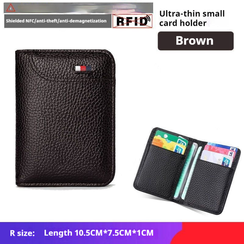 mens business leather case bank card holder