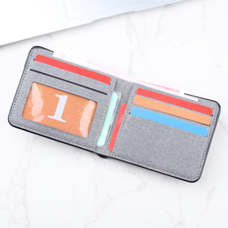 personalized trendy niche contrast color wallet mens wallet