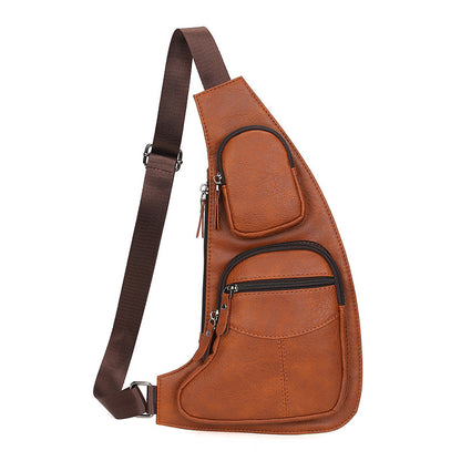 mens casual chest bag anti theft shoulder outdoor