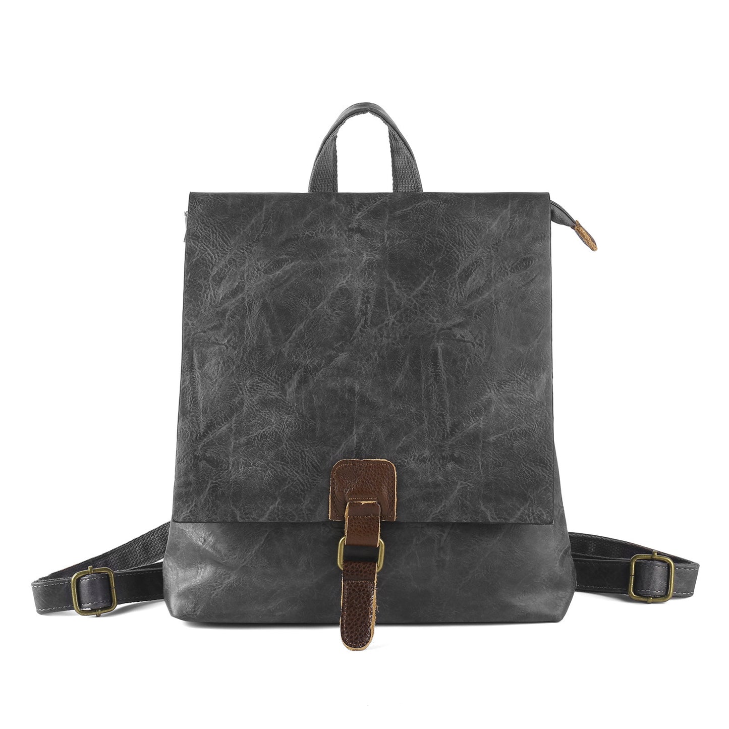 retro large capacity multifunctional leather backpackage