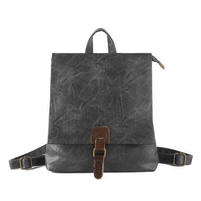 retro large capacity multifunctional leather backpackage