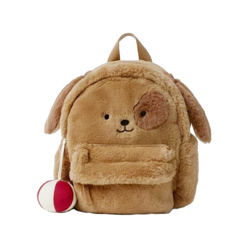 cartoon plush puppy backpack