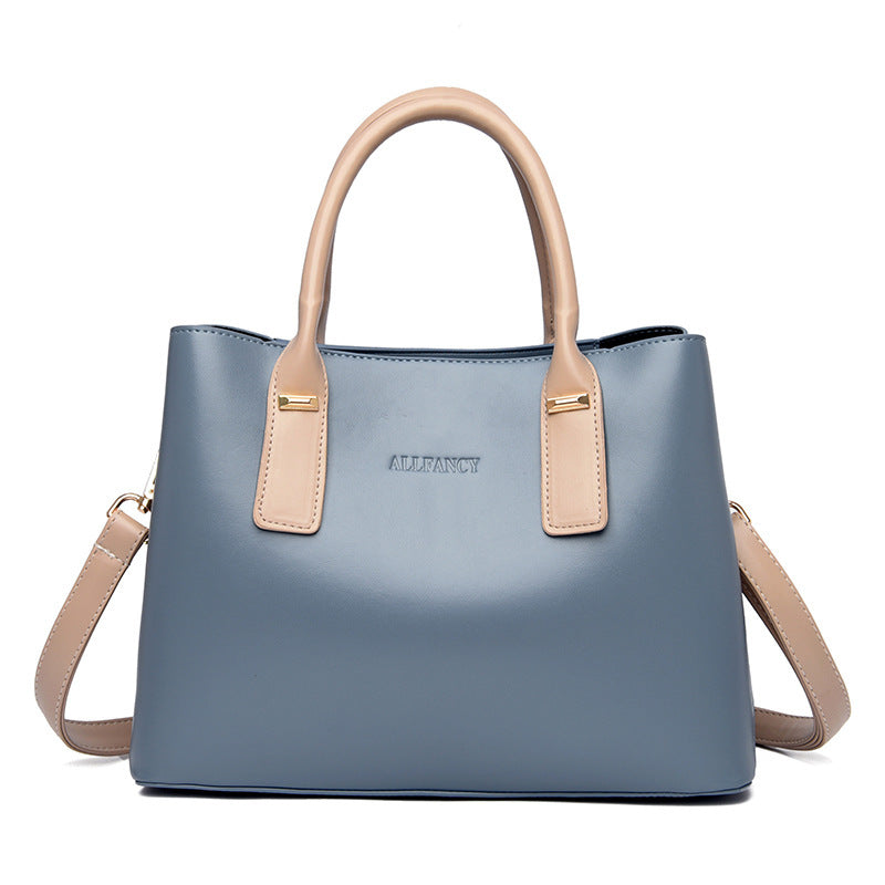 handbag soft leather large capacity versatile shoulder crossbody mom bag
