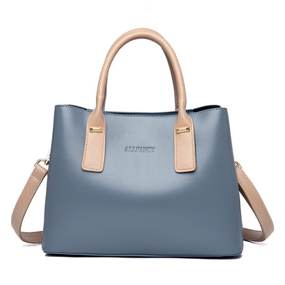 handbag soft leather large capacity versatile shoulder crossbody mom bag