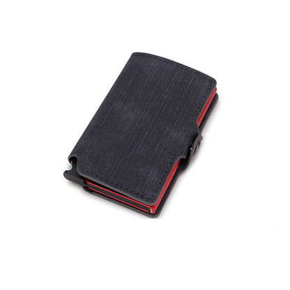 double box metal automatic card bag wallet aluminum alloy