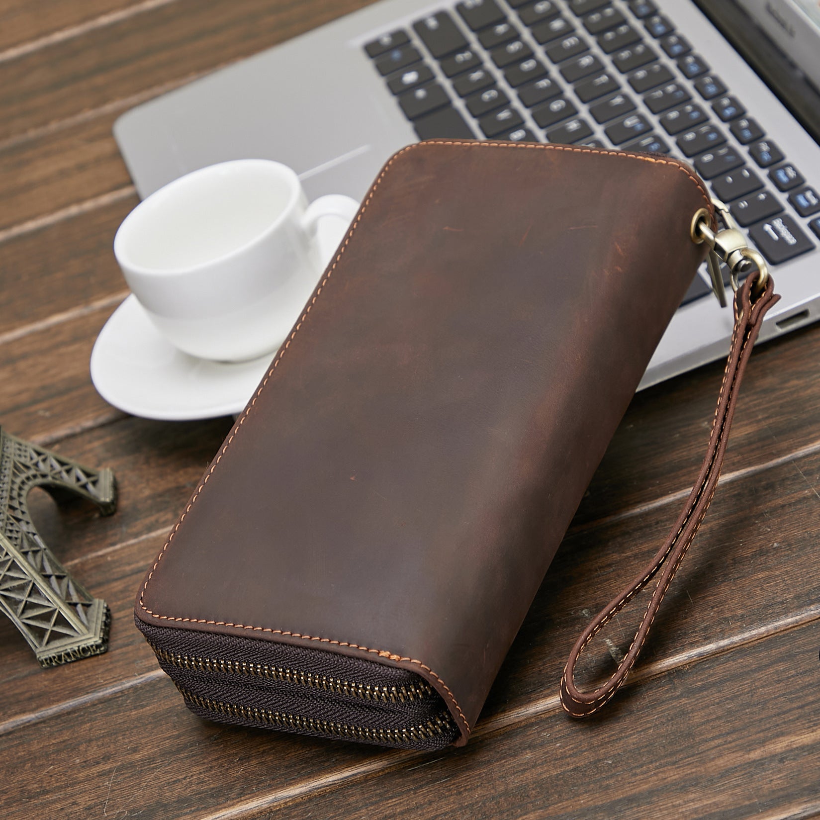 mens wallet genuine leather fashion retro long wallet