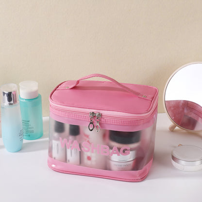 transparent pvc large capacity waterproof cosmetic bag