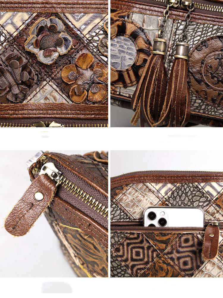 western style large capacity niche design messenger bag