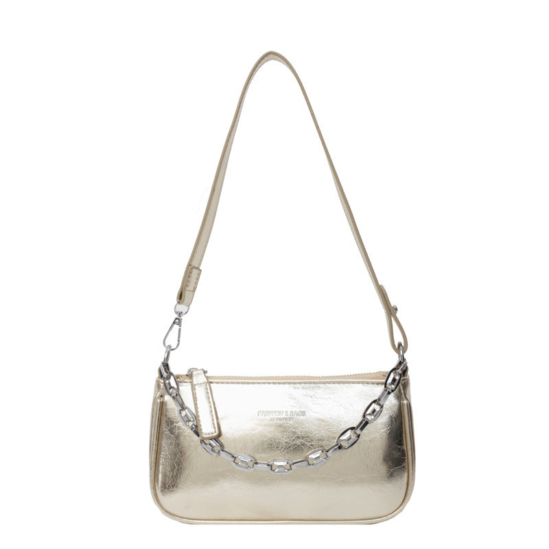 high grade pearl silver crossbody shoulder underarm bag