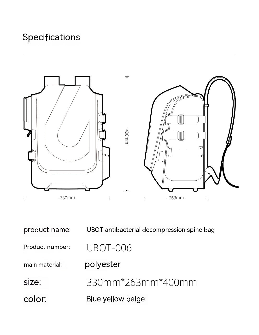 extra large weight reducing breathable waterproof schoolbag