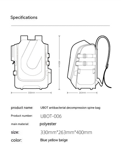 extra large weight reducing breathable waterproof schoolbag