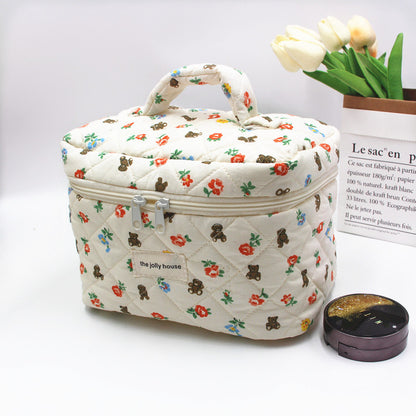 womens fashion personalized flower cosmetic bag