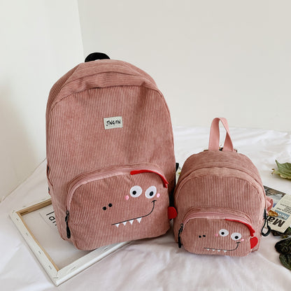 velvet backpack new cartoon student schoolbag cute