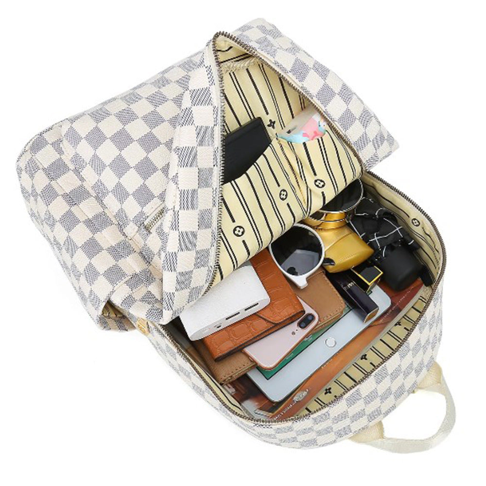 womens classic checkered vintage backpack