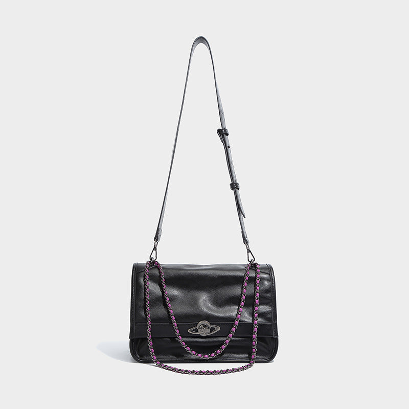 soft touch chain versatile texture single shoulder crossbody bag