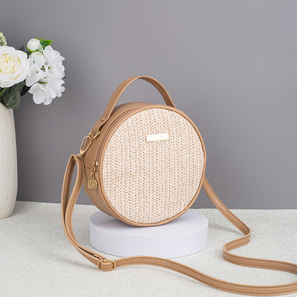 Cute And Minimalist Straw Bag Womens Woven Round Bag