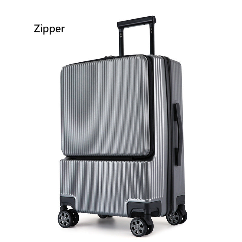 business front opening luggage trolley case rechargeable