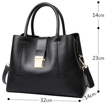 womens leather portable large capacity one shoulder fashion all match messenger bag