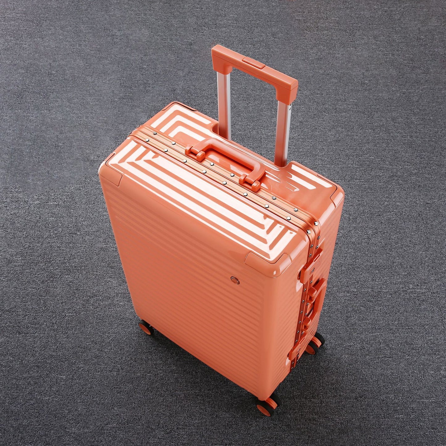 pc bright color fashion luggage 20 aluminium frame luggage universal wheel color matching 24 high end suitcase