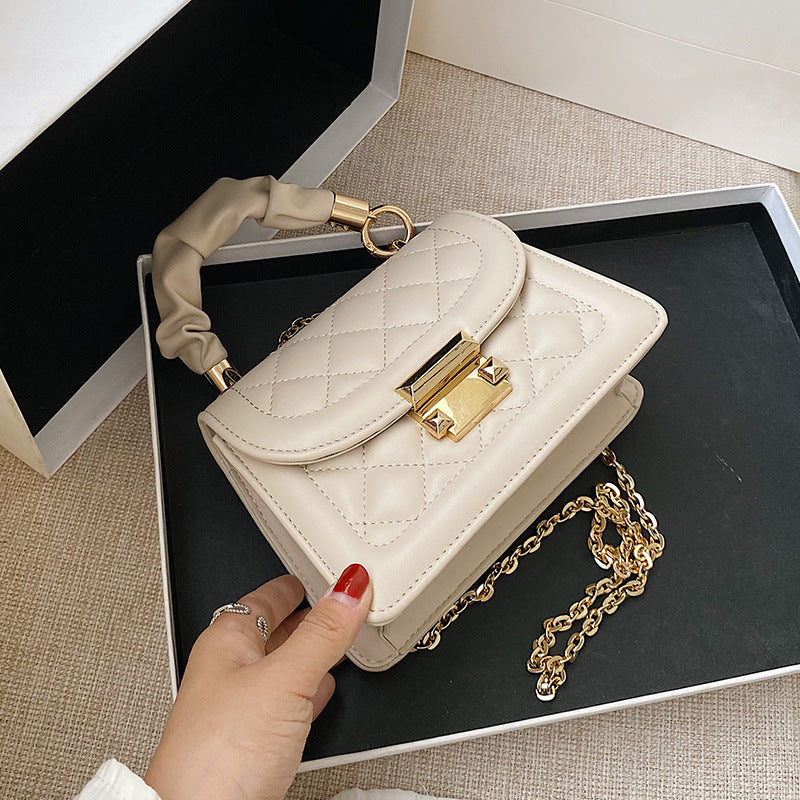 summer new fashion chain messenger net red ladies rhombus small square bag