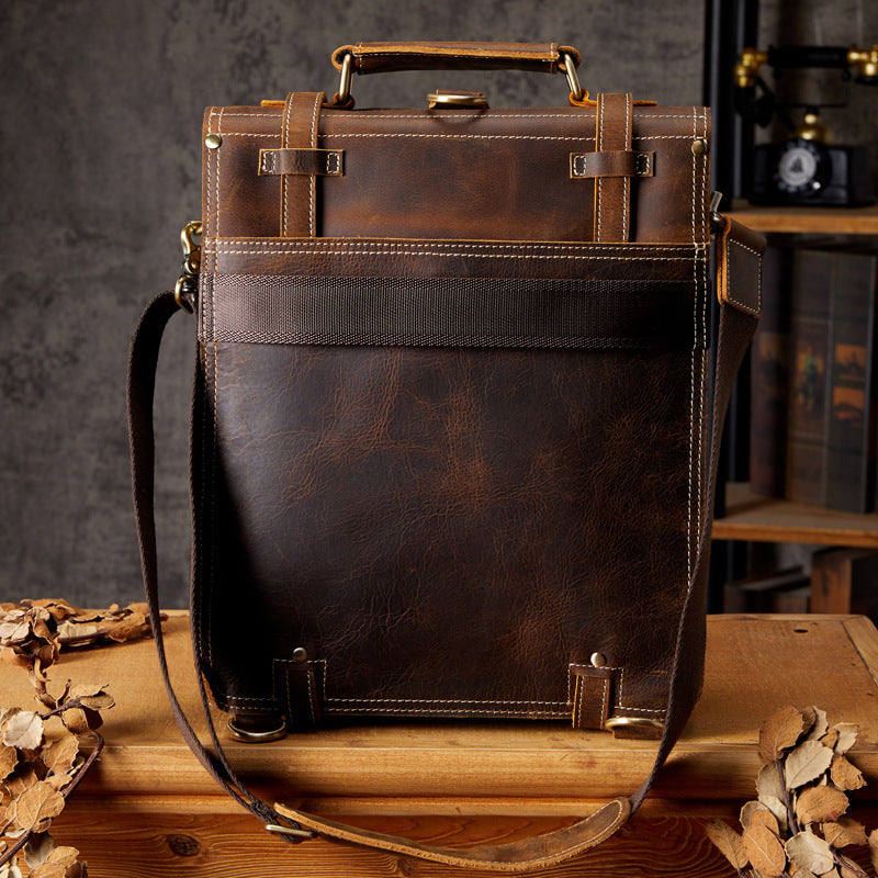 first layer cowhide backpack casual genuine leather