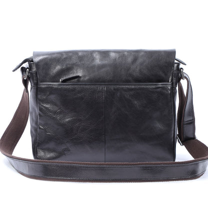 casual top layer leather briefcase