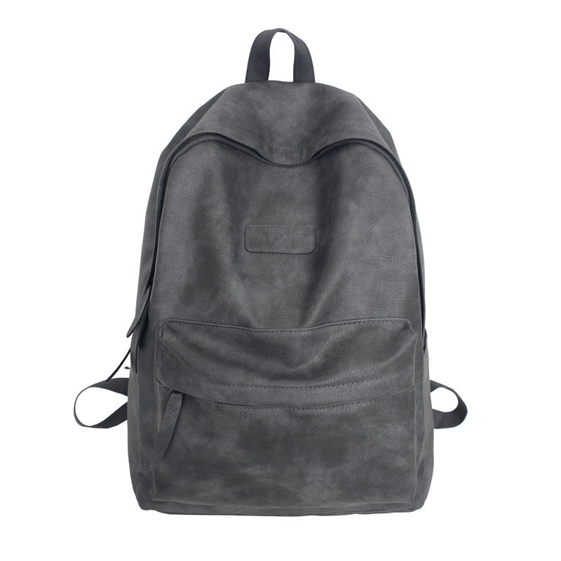 solid color large capacity student backpack