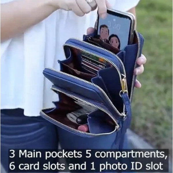crossbody bag women tri fold pockets phone bags