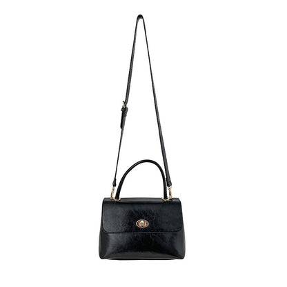 crossbody bag oil wax leather western style flip hand carrying