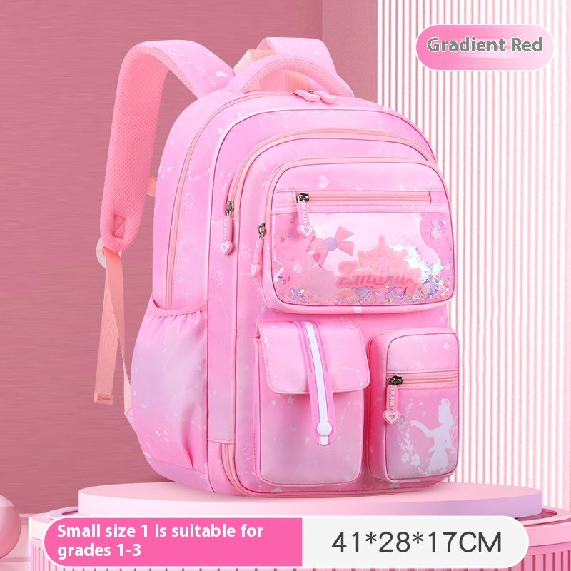 Cute Cartoon Large Capacity Spine Protection Children's Load Reducing Schoolbags