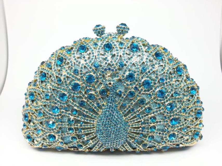 peacock dinner bag rhinestone clutch lady