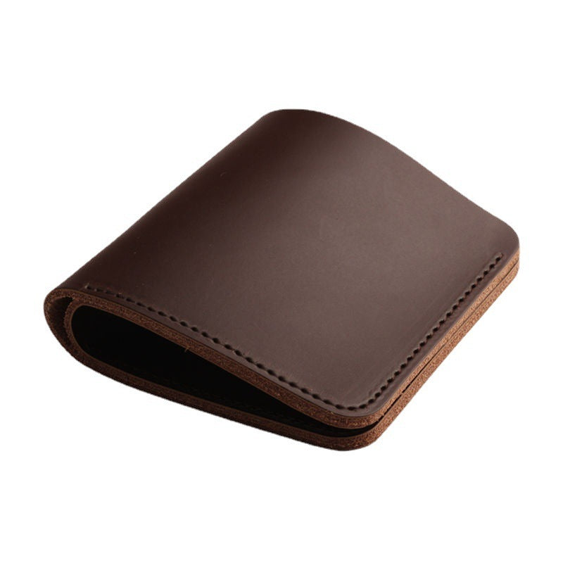 mens short two layer leather wallet