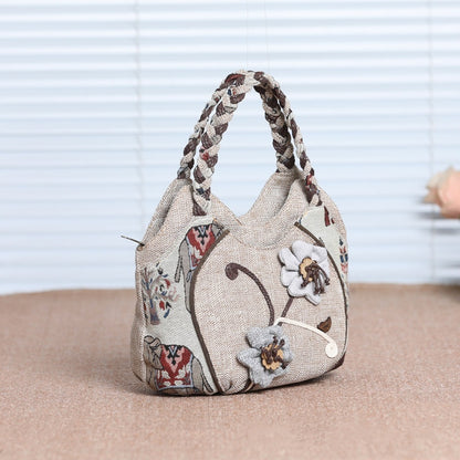 ethnic style hand woven handbag all match hand carrying