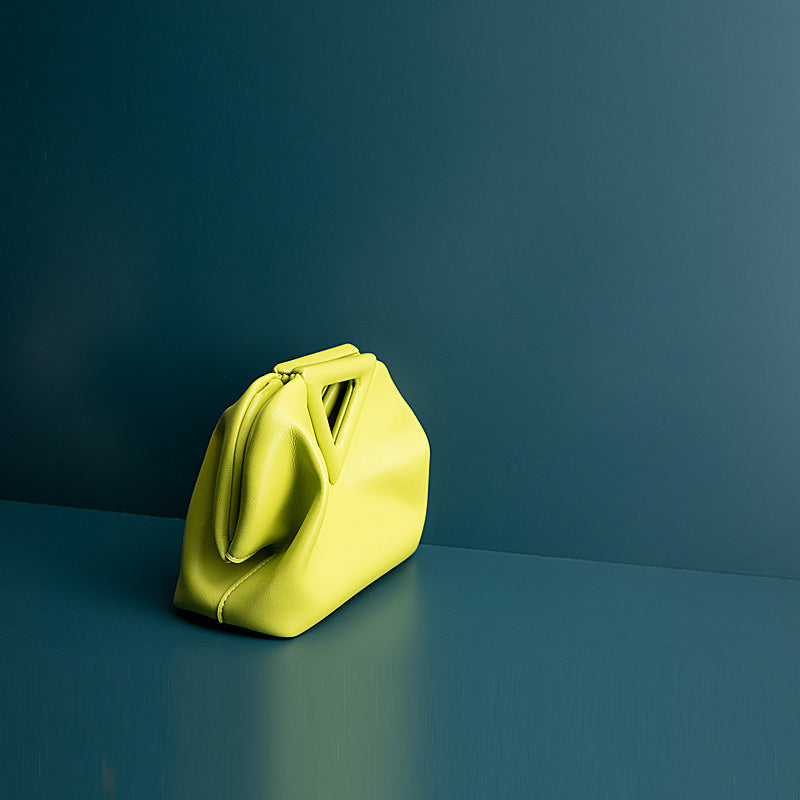 calfskin soft leather triangle cloud bag shoulder crossbody