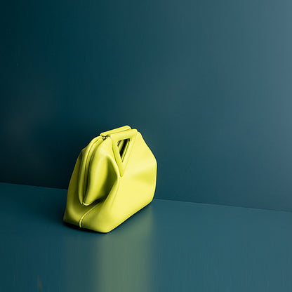 calfskin soft leather triangle cloud bag shoulder crossbody