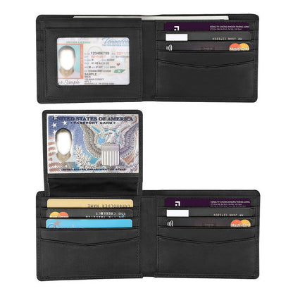 anti theft swiping texture multiple card slots three fold wallet