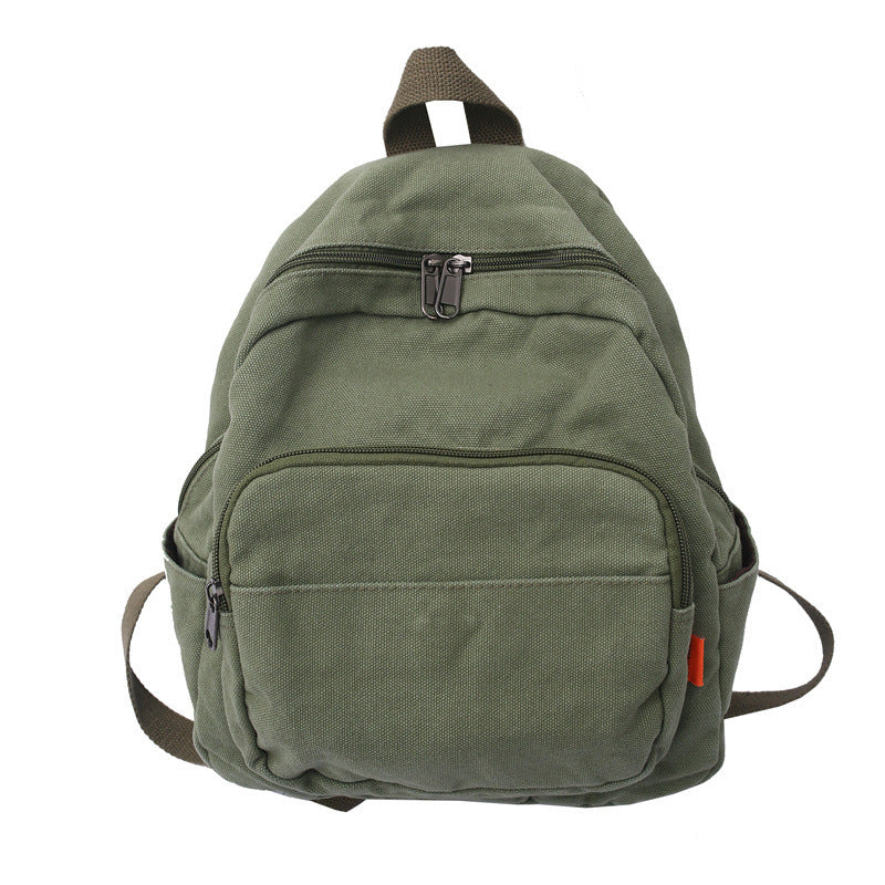 student retro wash canvas casual sen series backpack