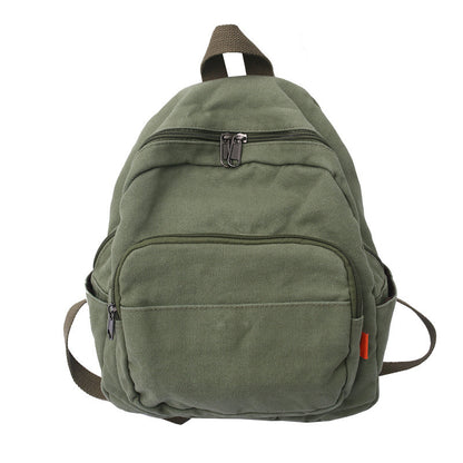 student retro wash canvas casual sen series backpack