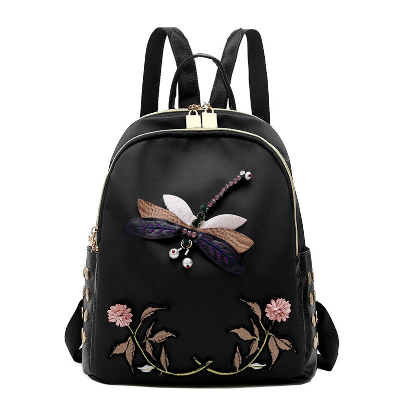 chinese style embroidery waterproof large capacity ultra light japanese and korean leisure travel backpack