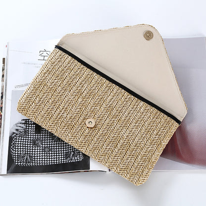 new style straw woven bag for cross border dinner bag