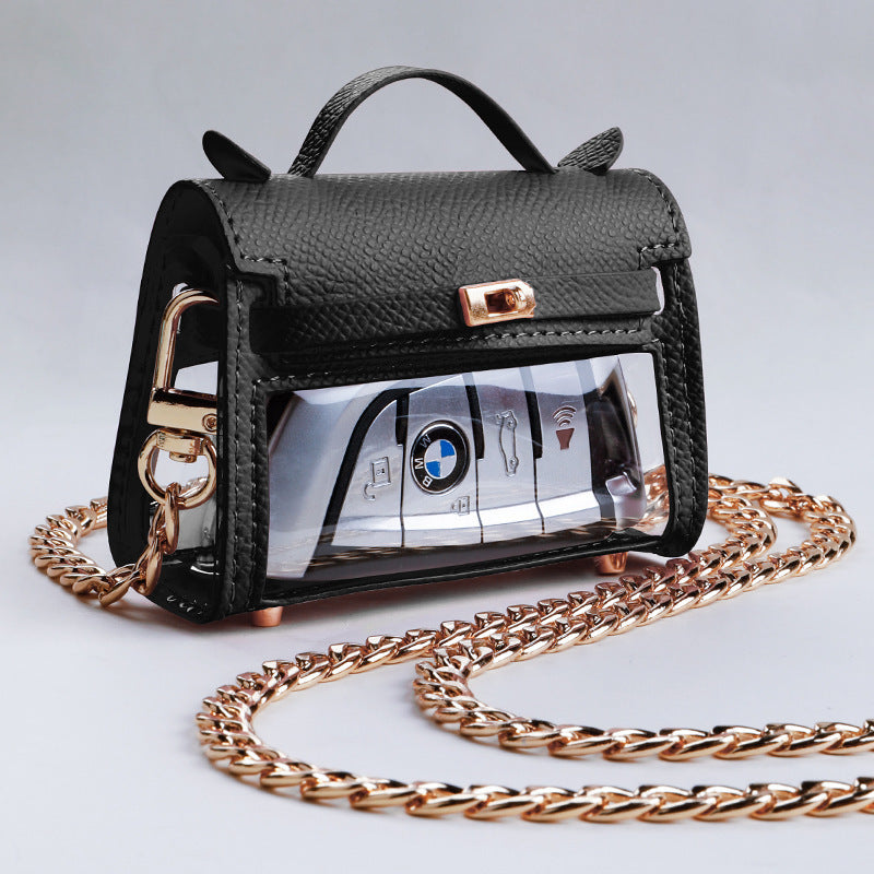 internet celebrity transparent handbag cross body bag storage bag