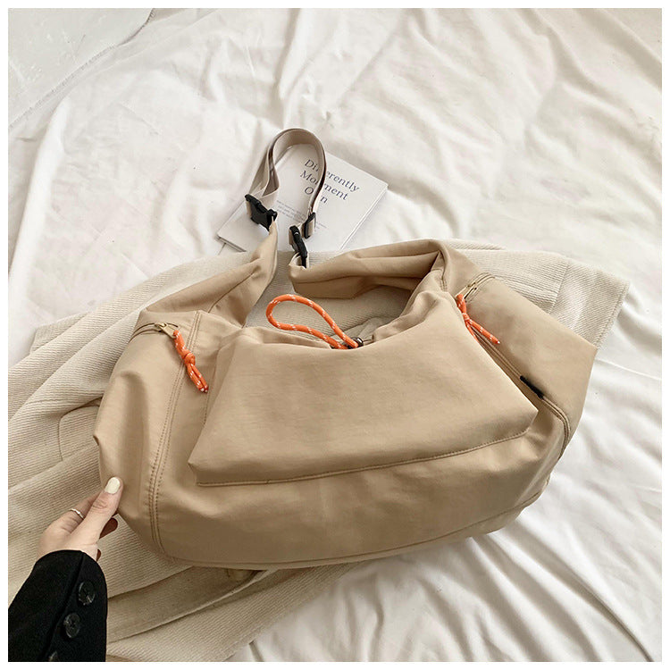 solid color fashion large capacity versatile shoulder crossbody bag