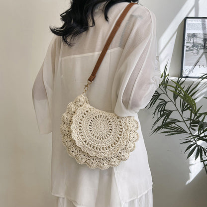 Hot Sale Lace Crossbody Cotton Thread Woven Bag All-match Women