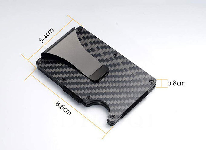 carbon fiber package wallet multi functional metal card