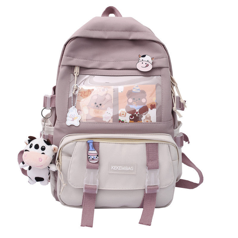 large capacity cartoon backpack junior high school student backpack