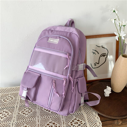 large capacity student backpack simple travel backpack college student school bag